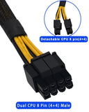 EPS CPU 8 Pin to Dual EPS (4+4) Pin Splitter Cable